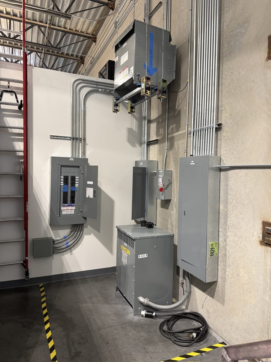 Commercial electrical panel, transformer, and sub-panel upgrade by Simms Electrical Services in Austin, TX